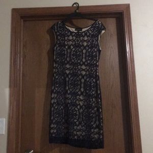 Navy Blue Lace Dress